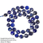 8×5mm Lapis Lazuli Natural Stone Beads for Jewelry Making About 35-40pcs 1 Strand 15" Drilled Flat Faceted Cabochon Gemstone Beads for Bracelets Necklace DIY Crafts - color: Lapis Lazuli
