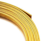 Fashewelry 32.8Ft 5mm Aluminum Flat Wire Gold Bendable Metal Craft Wire Strip for Bezel Sculpting Armature Jewelry Making Gem Metal Wrap - color: Flat-Gold, size: 5mm