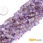 GEM-Inside Ametrine Chips Natural 7-8MM Gemstone for Bracelet Necklace Jewelry Making Crafts Design Wholesale Loose Beads 34" - color: Ametrine