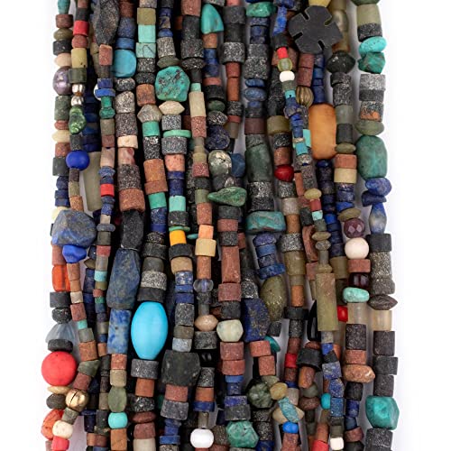 The Bead Chest Medley of Afghan Gemstone Beads 5mm Afghanistan Multicolor Mixed 16 Inch Strand