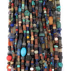 The Bead Chest Medley of Afghan Gemstone Beads 5mm Afghanistan Multicolor Mixed 16 Inch Strand