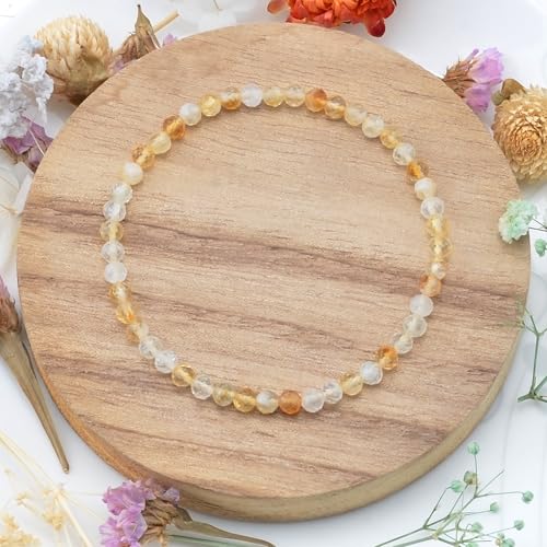 MASSIVE BEADS Natural Genuine Gemstone Beads Healing Crystal Chakra Reiki Jewelry Faceted Round Beads Bracelets 3mm - color: Citrine