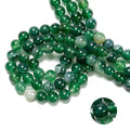 122Pcs(2 Strand/Set) 6mm Green Stripe Agate Smooth Round Beads Natural Stone Beads AAA Grade Premium Round Gemstone Genuine Real Stone Loose for DIY Bracelet Jewelry String Making - color: Green Stripe Agate, size: 6mm