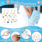 AUGSUN 189Pcs Ocean Themed Keychain Making Kit, Charm Jewelry Chain Making Crafts Including 60 Summer Beach Charms 12 Keychain Clips Hooks 15 Extender Chains 100 Jump Ring and Jewelry Plier - style: Ocean