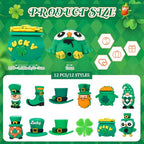 Watersay 12 Pcs 3D Silicone Focal Beads Pens Beads Bulk for Keychain DIY Crafts Necklace Bracelet Phone Chain Charms Jewelry Making (St. Patrick's Day) - style: St. Patrick's Day