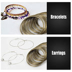 5.5 Inches Memory Wire Cutter for Jewelry Making - Bracelet Making Kit With 200 Bronze Loops - Beading Wire Cuff - color: Bronze