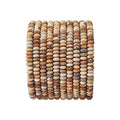 BEADIA Natural Brown Picture Disk Stone Beads 4x2mm 160pcs Rondelle Loose Semi Gemstone Beads for Jewelry Making Design - color: Brown Picture