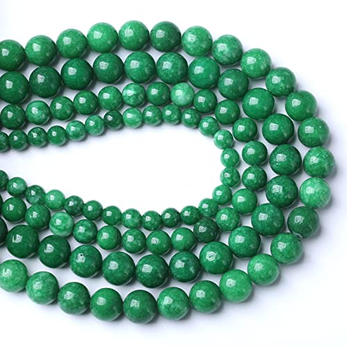 90pcs 4mm Natural Green Cloud Jades Beads Round Loose Gemstone Crystal Energy Healing Power Stone Beads for Jewelry Making DIY Bracelet (4mm, Green Cloud Jades) - color: Green Cloud Jades, size: 4mm