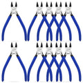 5 Inch Wire Cutters, Flush Side Cutter Pliers for Jewelry Making, Micro Flush Cutters for Artificial Flowers, Wire Snips, Model Nippers for Crafting, 3d Printing, 10 Pack - color: 10 Pack