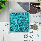 Turquoise Beads Bulk 4mm - 1400pcs Natural Semi-Precious Gemstone Round Space Loose Beads for Jewelry Making, Bracelets, Necklaces, Earring, DIY Handmade Crafts, Healing Stone Gifts - color: Round 4mm