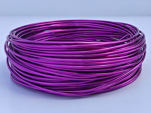 15 Gauge Anodized Aluminum Wire 49 Feet for Jewelry Making Craft DIY（1.5mm,Dark Purple,41511） - color: Dark Purple, size: 15 Gauge