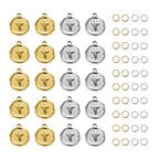 UMAOKANG Gold Plated Stainless Steel Cross Charm for Men and Women Necklace Bracelet DIY Jewelry Charms Pendants Bulk - color: Cross Gold Silver