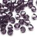 Perlin Preciosa Bohemian 3mm Crystal Glass Beads 100 pcs Czech Bicone Colorful Mix Beads for DIY Jewelry Making Double Cone Bead Bracelet Earring Necklace Crafting (Purple) - color: Purple