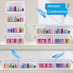ARTDOT Diamond Painting Storage, 4 Pack Stackable Bead Organizer 140 Slots Individual Containers with Diamond Art Accessories and Tools for Beads Nail Pill Rhinestones Seed - size: 140 Containers with 4 Drawers