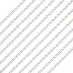 Craftdady 16.4 ft Silver Aluminium Curb Chain 7x4mm Twisted Metal Chain Oval Cross Unwelded Small Chain for Crafts DIY Necklace Bracelet Jewelry Making Supplies - color: Silver,7x4mm