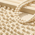 8mm White Turquoise Beads 190pcs Natural Stone Bead Gemstone Round Loose Beads for DIY Crafts Bracelet Necklace Earrings Jewelry Making(White) - color: white