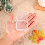 SATINIOR 12 Pack Clear Plastic Beads Storage Containers Box with Hinged Lid for Beads and More (2.12 x 2.12 x 0.79 Inch) - size: 2.12 x 2.12 x 0.79 Inch