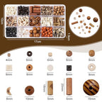 RACIOCK 630Pcs Natural Coconut Shell Beading for Jewelry Making Kit - Handmade Boho Craft Beads with Wood & Shell Spacers for Bracelet, Necklace, DIY Crafts, Boho Style Jewelry Gifts for Woman Man