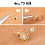 12Pcs Gold Earring Posts with Loop, 3/4/5mm Flat Studs Earring Hook Hypoallergenic 925 Sterling Silver Earrings Findings Butterfly Backs Supplies Set Gold Ear Studs Posts for Earrings Jewelry Making - color: Flat_Gold