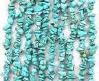 HAAMIIQII 5-8mm Blue Turquoise Chips Beads Irregular Chip Stones Loose Gemstone Beads for Jewelry Making Strand 30 Inch - color: Howlite Turquoise