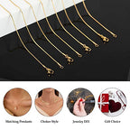 UMAOKANG Gold Plated Snake Chains for Jewelry Making, 10 Pack Stainless Steel Thin Chain Women Necklace DIY Supplies (16 Inch) - color: Gold Snake, size: 16 Inch