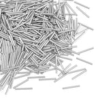 PH PandaHall 500pcs 15mm Long Stainless Steel Tube Beads Straight Tube Charms Metal Smooth Finding Beads for Jewelry Crafts Making Findings - size: 15mm long