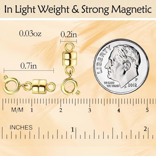 Magnetic Necklace Clasps and Closures 18K Gold and Silver Plated Bracelet Converter Clasp,Suitable for Necklaces Chain Extender - color: 18Pcs | 6Gold & 6Silver