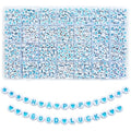 Looconi 1400pcs Blue Acrylic Letter Alphabet Beads 7x4mm and Heart Star Beads for Jewelry Making - color: BlueLetter