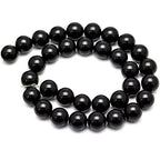 12mm Black Onyx Agate Smooth Round Shape Natural Gemstone Loose Beads for 1 Strand per Bag Approxi 15.5 inch 32pcs Jewelry Making - color: Black, size: 12mm