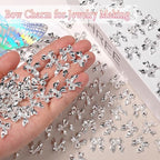 60 Pcs Alloy Silver Bow Bowknot Charms, Silver Bow Tie Pendant Charms Bulk for Jewelry, Bowknot Pendants Earring Charm Necklace Bracelets DIY Crafts Supplies - color: Set-1
