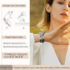 Newlibery Natural Stone Bracelet Beaded-Bands Women Compatible with Apple Watch 38mm 40mm 41mm 42mm (S10/11) Feminine Cute Handmade Stretch Strap for iWatch Series 11/10/9/8/7/6/5/4/3/2/1 SE 3/2/1 - color: A2 Rhyolite jasper, size: 38/40/41/42mm(S10/11)