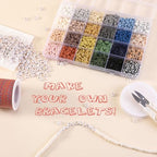 ADIIL 7200 Pcs Clay Beads Friendship Bracelet Making Kit, 24 Colors 6mm Polymer Heishi Beads, Neutral