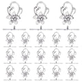 30Pcs Toggle Jewelry Clasps Antique Silver Flower T-bar Closure Metal Bar and Ring Connectors End Clasps for Jewelry Making Pendants Bracelet Necklace Earring DIY Crafts 28x20mm