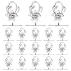 30Pcs Toggle Jewelry Clasps Antique Silver Flower T-bar Closure Metal Bar and Ring Connectors End Clasps for Jewelry Making Pendants Bracelet Necklace Earring DIY Crafts 28x20mm