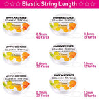 Elastic Thread for Jewelry Making, Paxcoo 6 Rolls Beading String for Bracelet Making, Clear Jewelry String Bracelet String with 2 Pcs Beading Needles for Bracelets and Jewelry Making (Assorted Sizes) - style: Crystal Clear