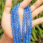 90pcs Adabele AAA Natural Blue Agate Healing Gemstone 4mm (0.16 inch) Small Round Loose Beads Gem Stone Spacer for Craft Jewelry Making GC4-4 - color: Blue Agate, size: 4mm (90pcs/1 Strand)
