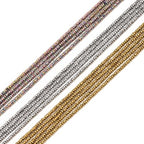 JM Design 1x2mm Silver Plated Hematite Faceted Rondelle Beads, 15.5''Strd Loose Energy Stone Spacer Beads for Jewelry Making Craft DIY Necklace Bracelet Earrings - color: Silver