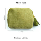 Travel Jewelry Case, Travel Jewelry Organizer, Travel Jewelry Bag with Zipper, Small Travel Jewelry Pouch for Necklaces Bracelets Bangles Rings Earrings Gemstones Storage (green) - color: green