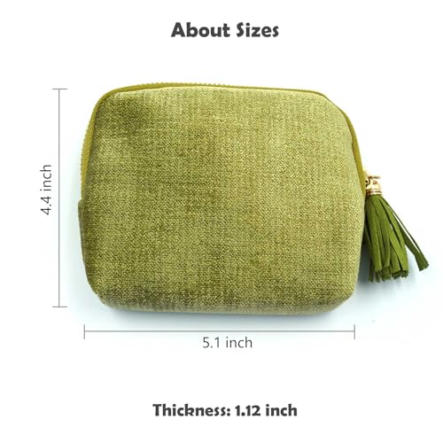 Travel Jewelry Case, Travel Jewelry Organizer, Travel Jewelry Bag with Zipper, Small Travel Jewelry Pouch for Necklaces Bracelets Bangles Rings Earrings Gemstones Storage (green) - color: green