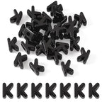 FASHEWELRY 30Pcs Acrylic Letter K Beads with Large Hole Big Plastic Letter Blocks European Beads 3D Letters Chunky Vowel Initial Alphabet Bead for Key Chains Necklace DIY Arts Craft Projects - color: Black, size: K