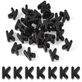Craftora 30Pcs 20mm Black Large Letter Beads, Acrylic Big Alphabet Beads, Jumbo Initial Letter K Bead with Large Hole for Friendship Bracelets Keychain Bag Charms Shoelaces - color: Letter K