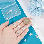 UNICRAFTALE 12 Sets Stainless Steel Snap Clasps Small Silver Snap Button Ball & Socket Snaps Clasps Fastener Clasp Connector Round Snaps Button Clasp for DIY Bracelets Jewelry Making - color: Silver