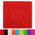 IOOLEEM Red Seed Beads, 4000+pcs 3mm Glass Beads for Jewelry Making, Bracelets - color: Red, size: 3mm / 4000pcs