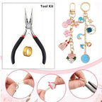 ZOODAMAI 544-Piece Charms Lip Gloss Keychain Making Kit -DIY Craft Supplies,Jewelry Making Kit | Includes Storage Box & 5 Velvet Drawstring - size: 544PCS