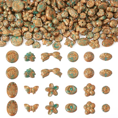 Craftdady 100g Flat Round Flower Oval Bow Acrylic Beads Cute Loose Spacer Beads Plastic Handmade Craft Bracelet Bead 7.5-21.5 mm for Earring Necklace Jewelry Making - color: Mixed Color A