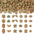 Craftdady 100g Flat Round Flower Oval Bow Acrylic Beads Cute Loose Spacer Beads Plastic Handmade Craft Bracelet Bead 7.5-21.5 mm for Earring Necklace Jewelry Making - color: Mixed Color A