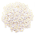 500PCS 4x7mm Acrylic Letter Beads R for Friendship Bracelets Jewelry Making, White Round Flat Acrylic with Golden Alphabet Beads for DIY Crafts Bracelets Necklaces Key Chains Phone Lanyard - color: R(Golden on White)