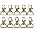 Swivel Snap Hook 35 PCS Antique Brass Lanyard Clips Metal Lobster Claw Clasps Keychain Hook with 3/4 INCH D Ring for Macrame Keychain Swivel Clips for Making Key Fobs - color: Antique Brass