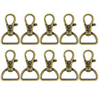 Swivel Snap Hook 35 PCS Antique Brass Lanyard Clips Metal Lobster Claw Clasps Keychain Hook with 3/4 INCH D Ring for Macrame Keychain Swivel Clips for Making Key Fobs - color: Antique Brass