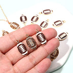 20PCS Sports Charms Enamel Basketball Baseball Pendant Charms for Jewelry Making Rhinestone Ball Game Softball Charms for Necklace Bracelet Earrings DIY Crafts - color: Set 4